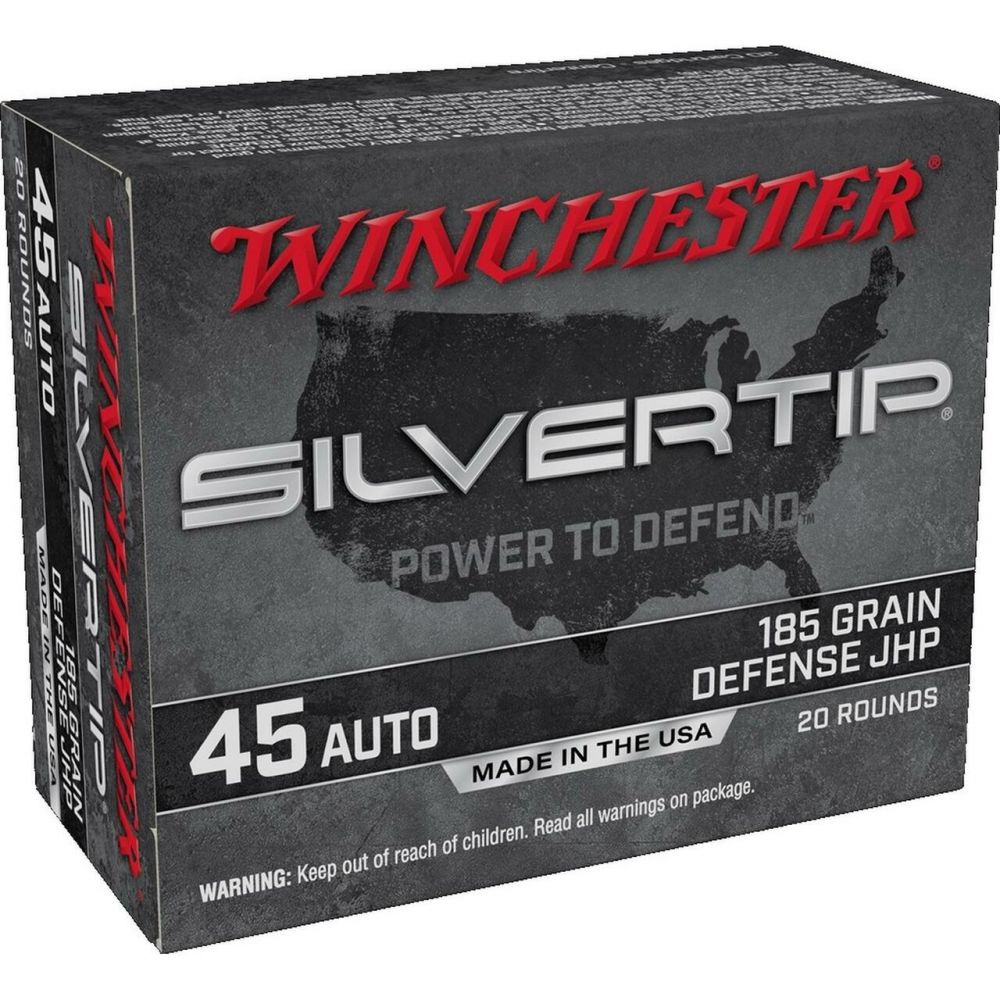 Buy Winchester Silvertip .45 ACP 185gr Defense JHP 20rd box Online